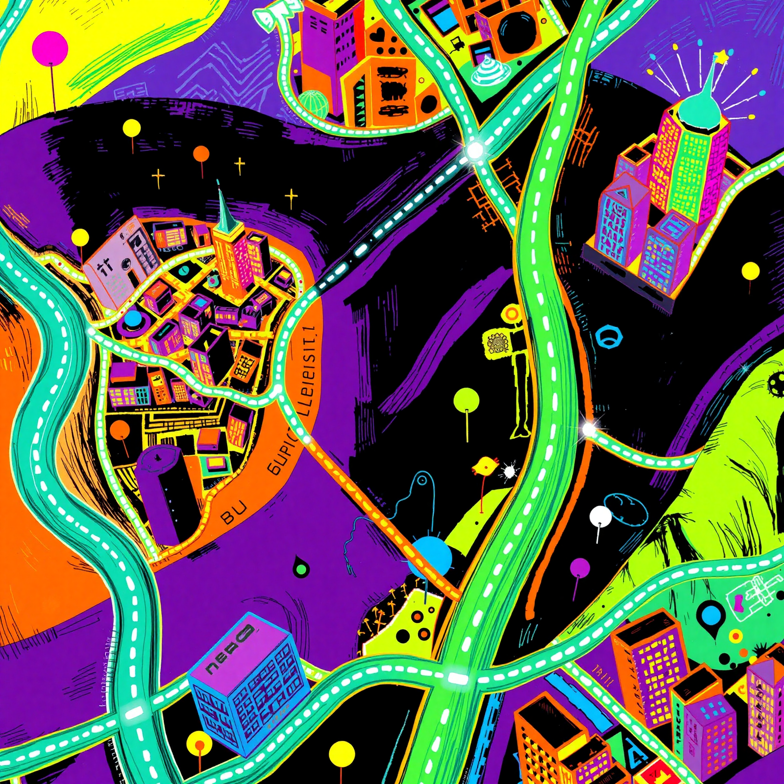 Neon Cartography view 2