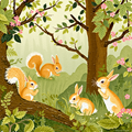 Woodland Friends in Springtime thumbnail 2