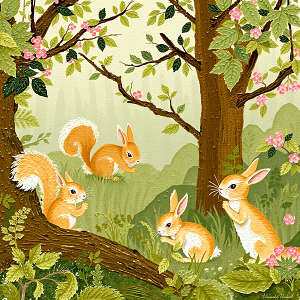 Woodland Friends in Springtime