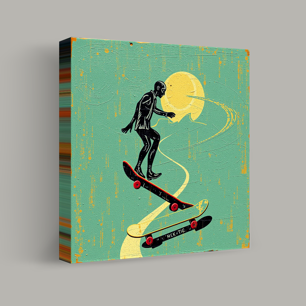 Businessman on Skateboards view 1