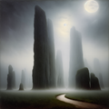 Towers in the Moonlit Mist thumbnail 2