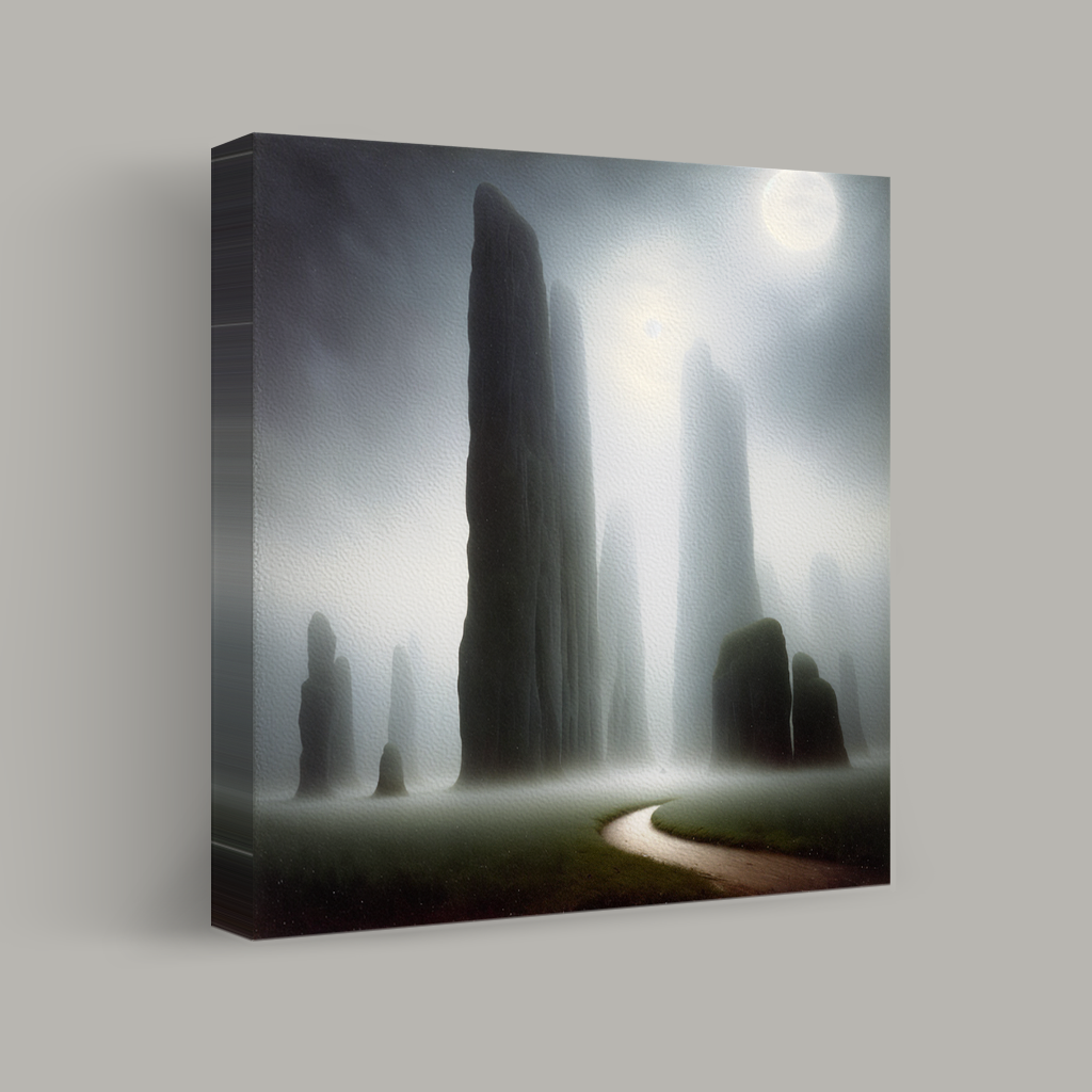 Towers in the Moonlit Mist view 1