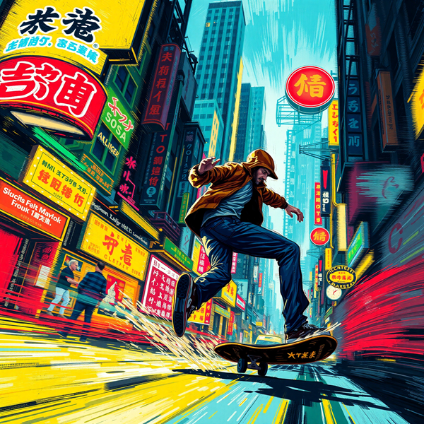 Night City Skateboarding