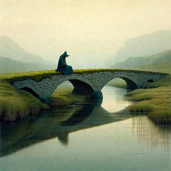 Silent Watch on the Stone Bridge