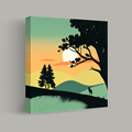 Sunset Silhouette Landscape thumbnail 1