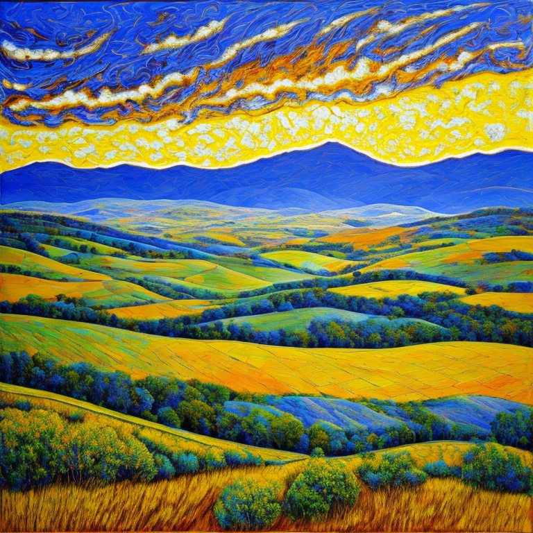 Undulating Tapestry of Hills view 2