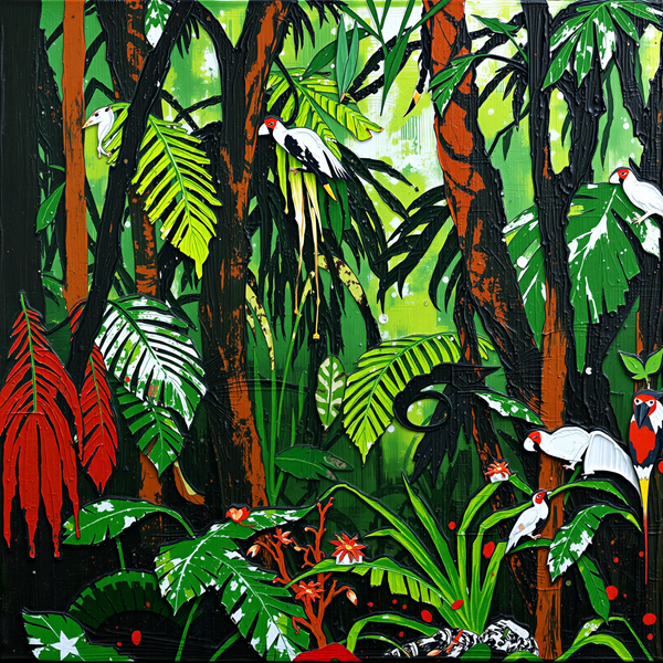 Hidden Aviary in Lush Wilderness