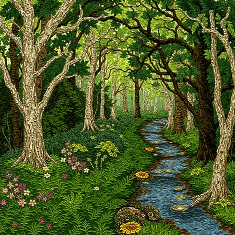 Pathway Through Enchanted Woods view 2