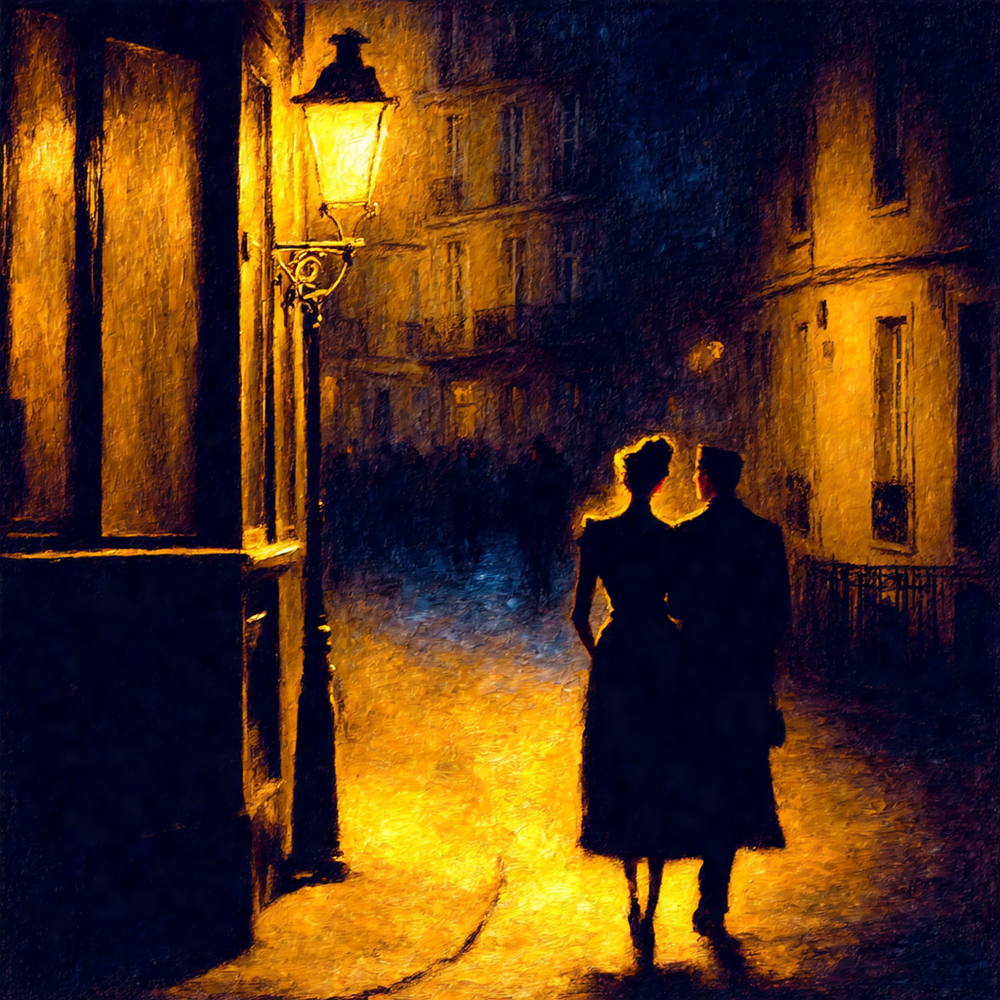 Strolling Through Lantern-Lit Streets view 2