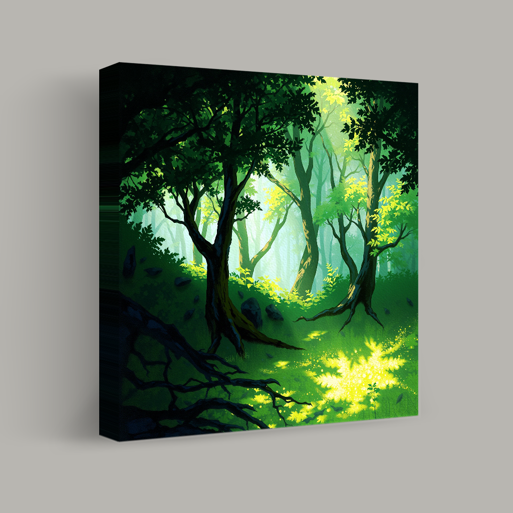 Dappled Light in the Forest view 1