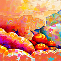 Radiant Domes on Colorful Canvas thumbnail 2