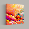 Radiant Domes on Colorful Canvas thumbnail 1