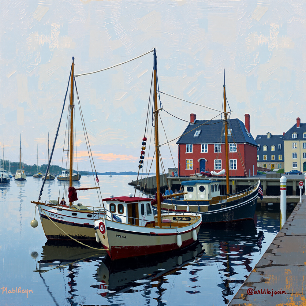 Harbor Reflections at Dawn view 2