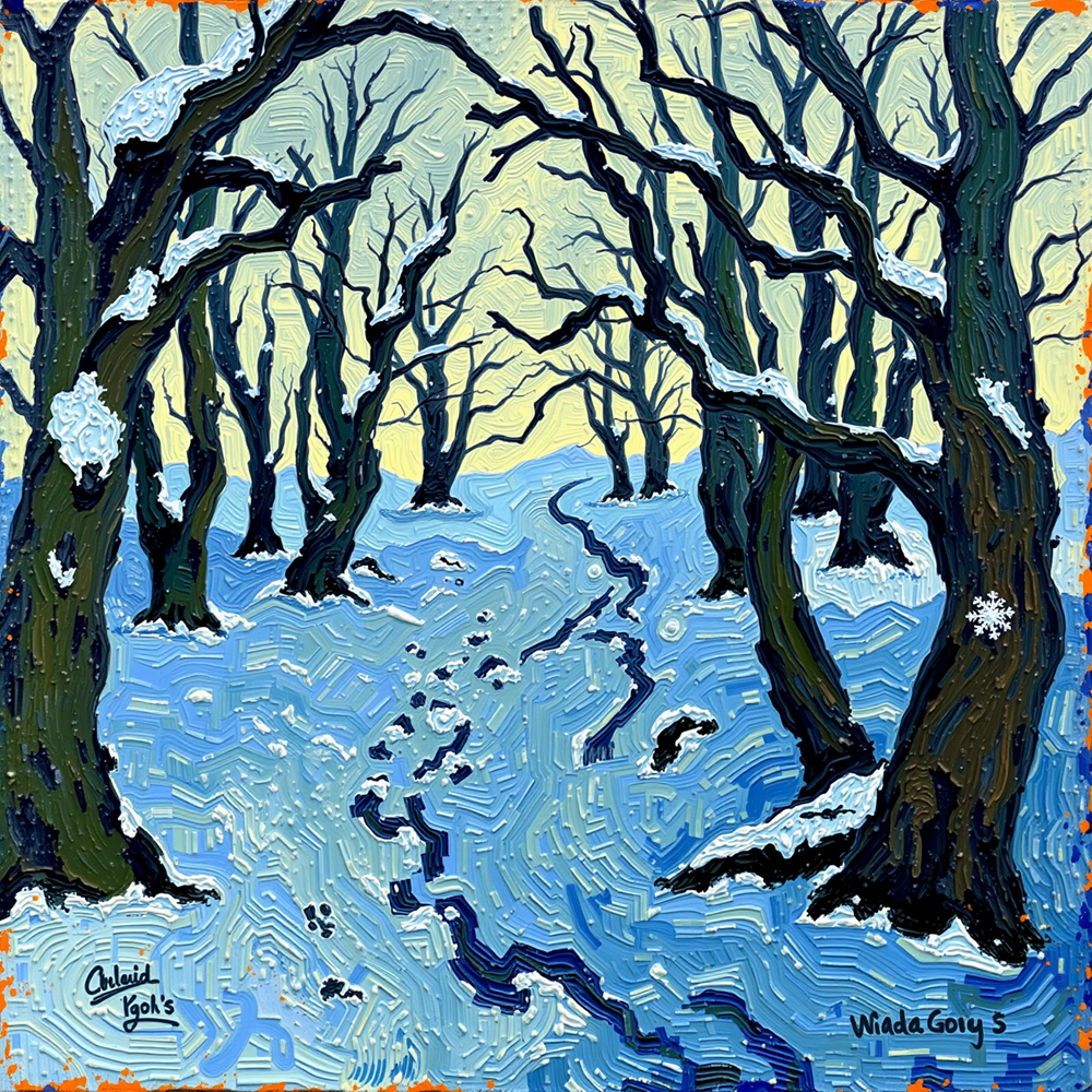 Shadows on a Winter's Path view 2