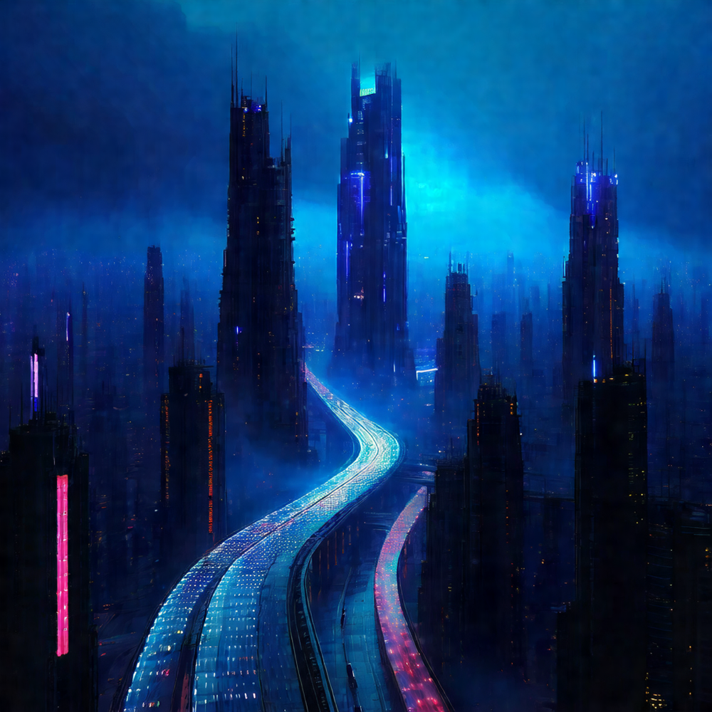 Neon Veins of Tomorrow view 2