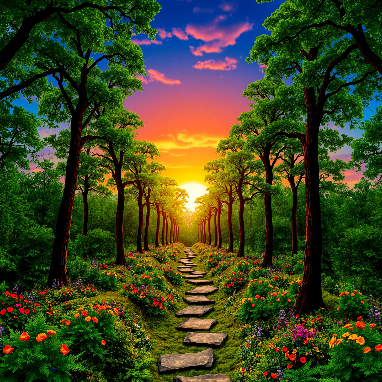 Pathway Through Verdant Hues view 2