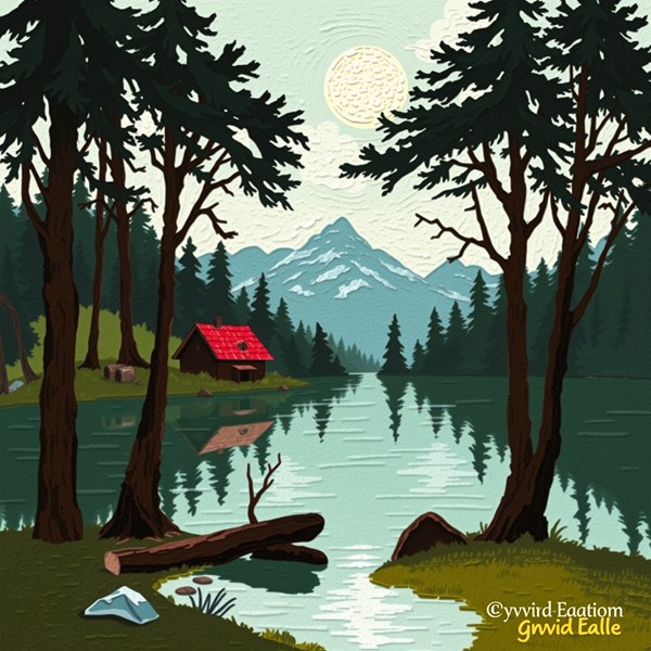 Whispering Pines by the Lake