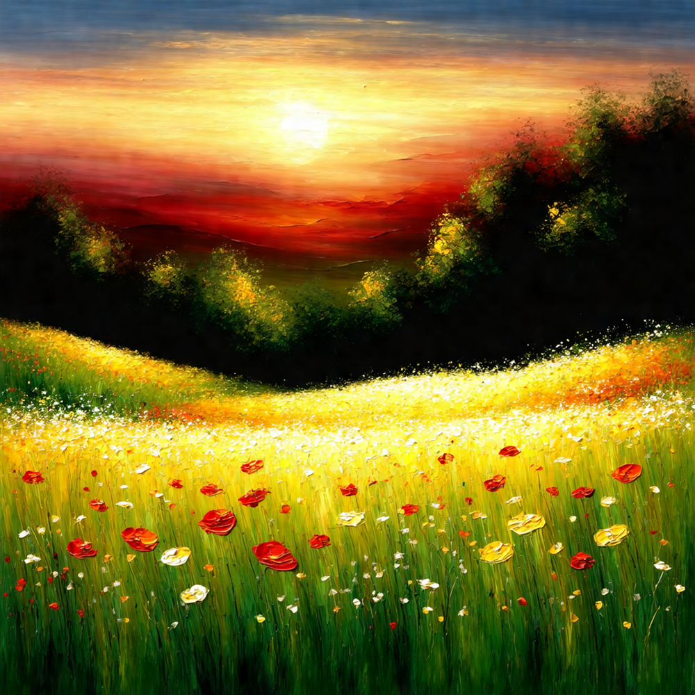 Radiant Meadow at Dusk view 2