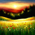 Radiant Meadow at Dusk thumbnail 2