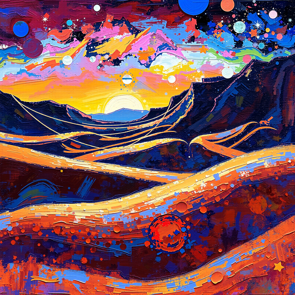 Cosmic Dawn Over Painted Hills view 2