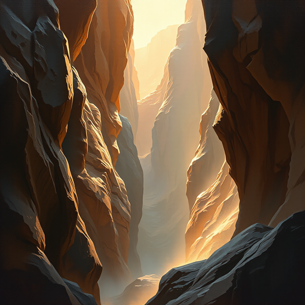 Sunlit Passage of Stone