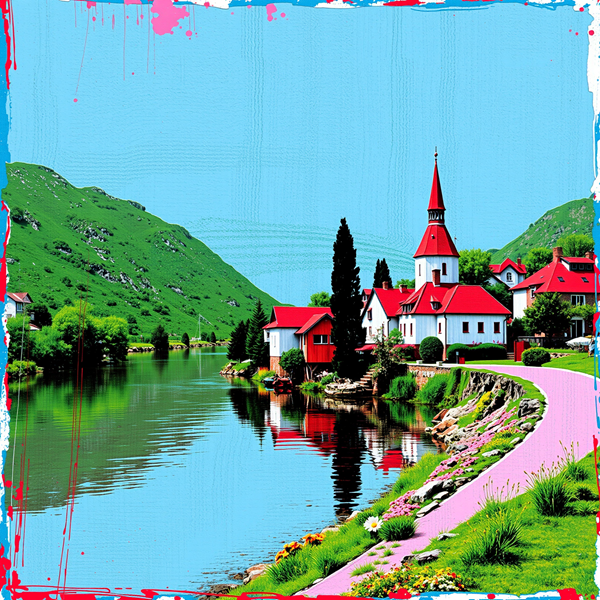 Reflections of a Colorful Village