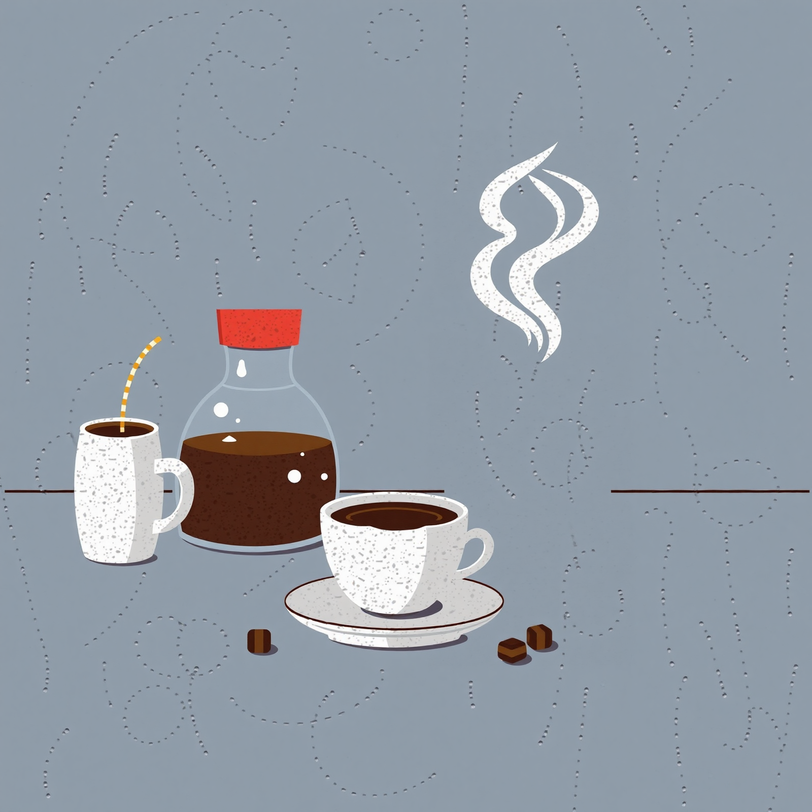 Coffee Trio on Grey view 2