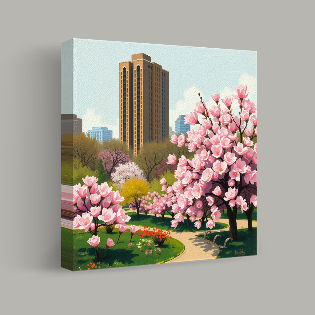 Blossoms and Towers view 1