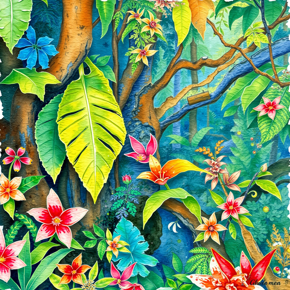 Vibrant Canopy of Blooming Foliage view 2