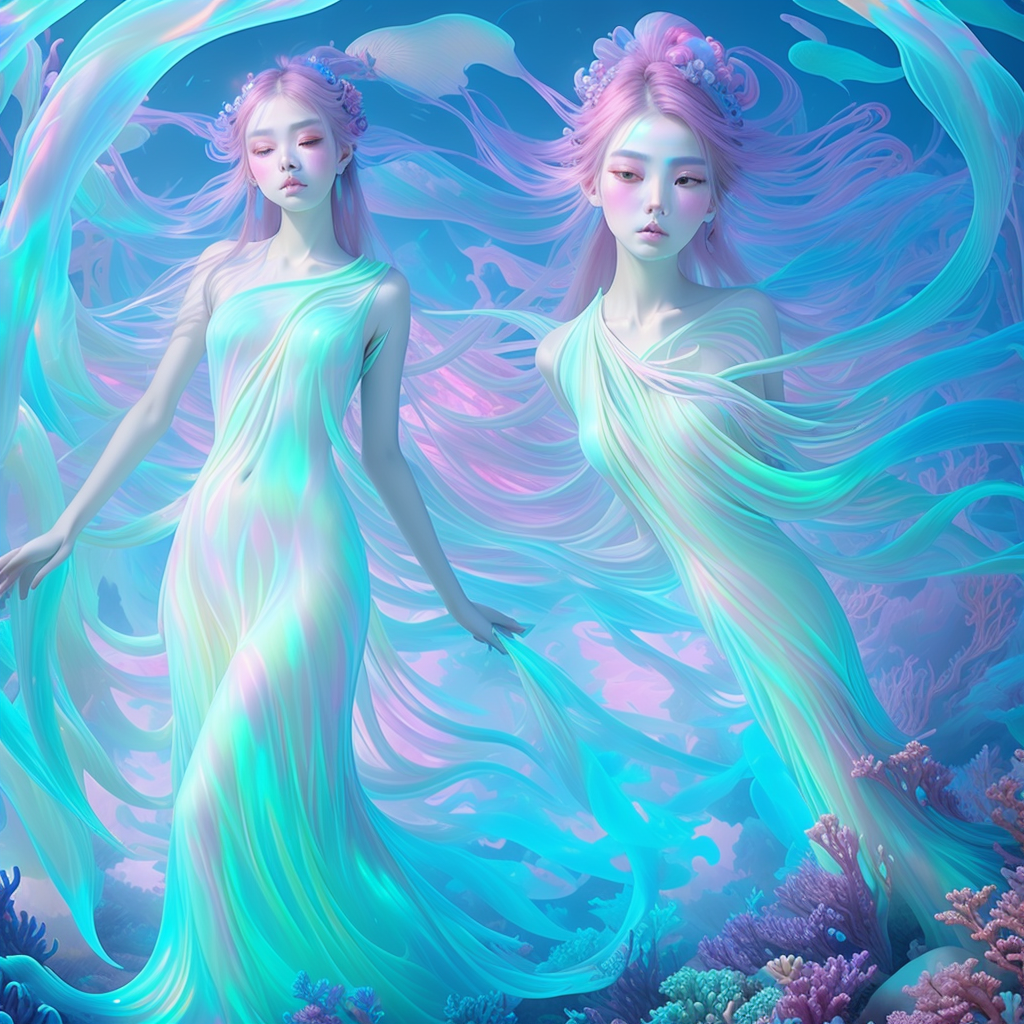 Ethereal Dance of the Sea Spirits view 2