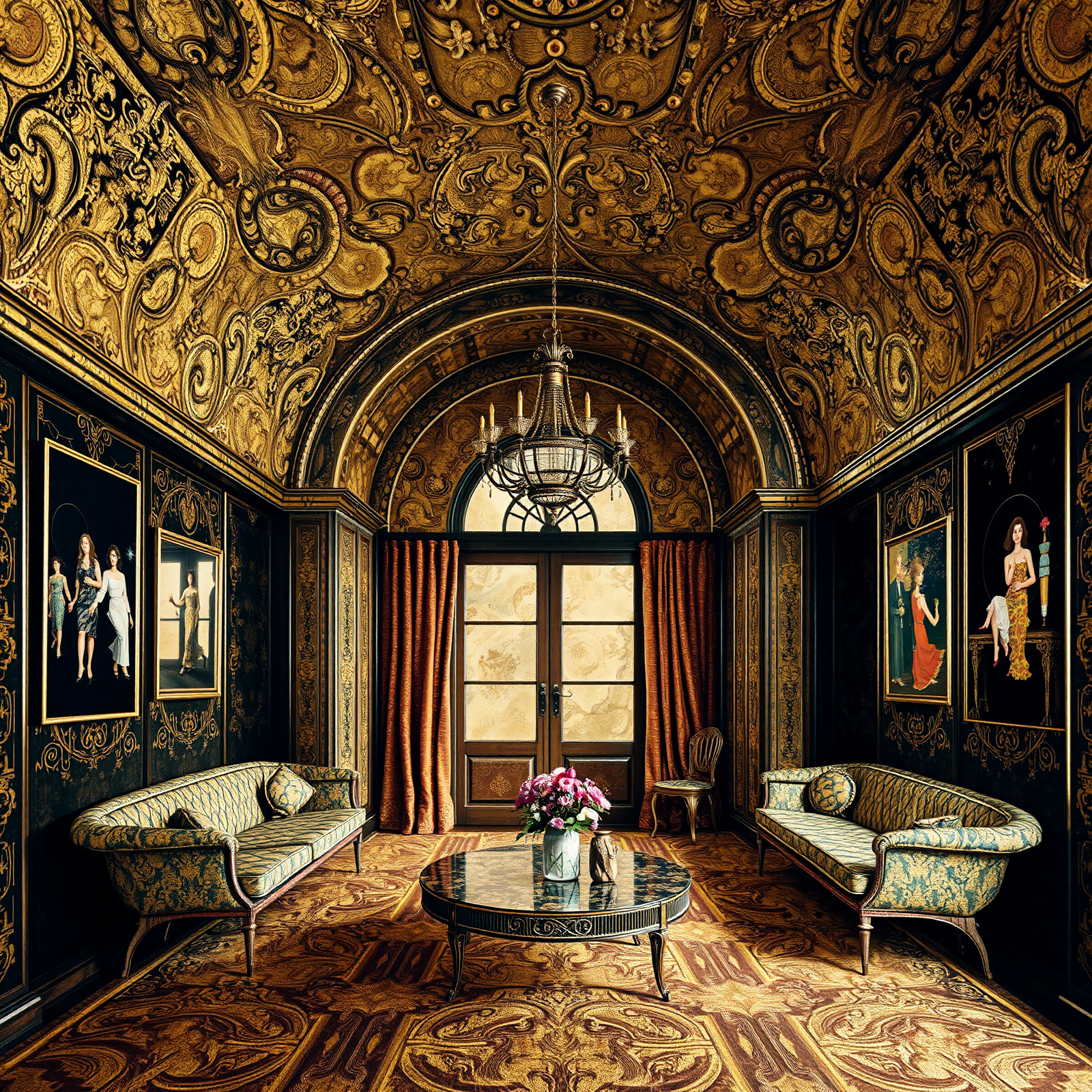 Baroque Elegance in Golden Hues view 2