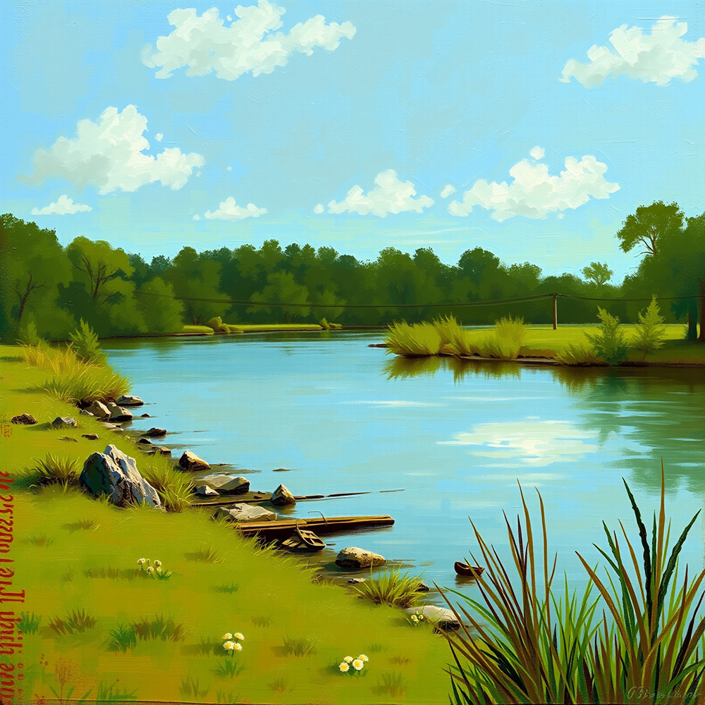 Tranquil Riverside Afternoon view 2