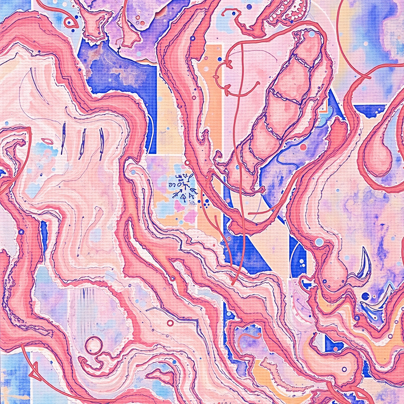 Whimsical Currents in Pastel Drift view 2