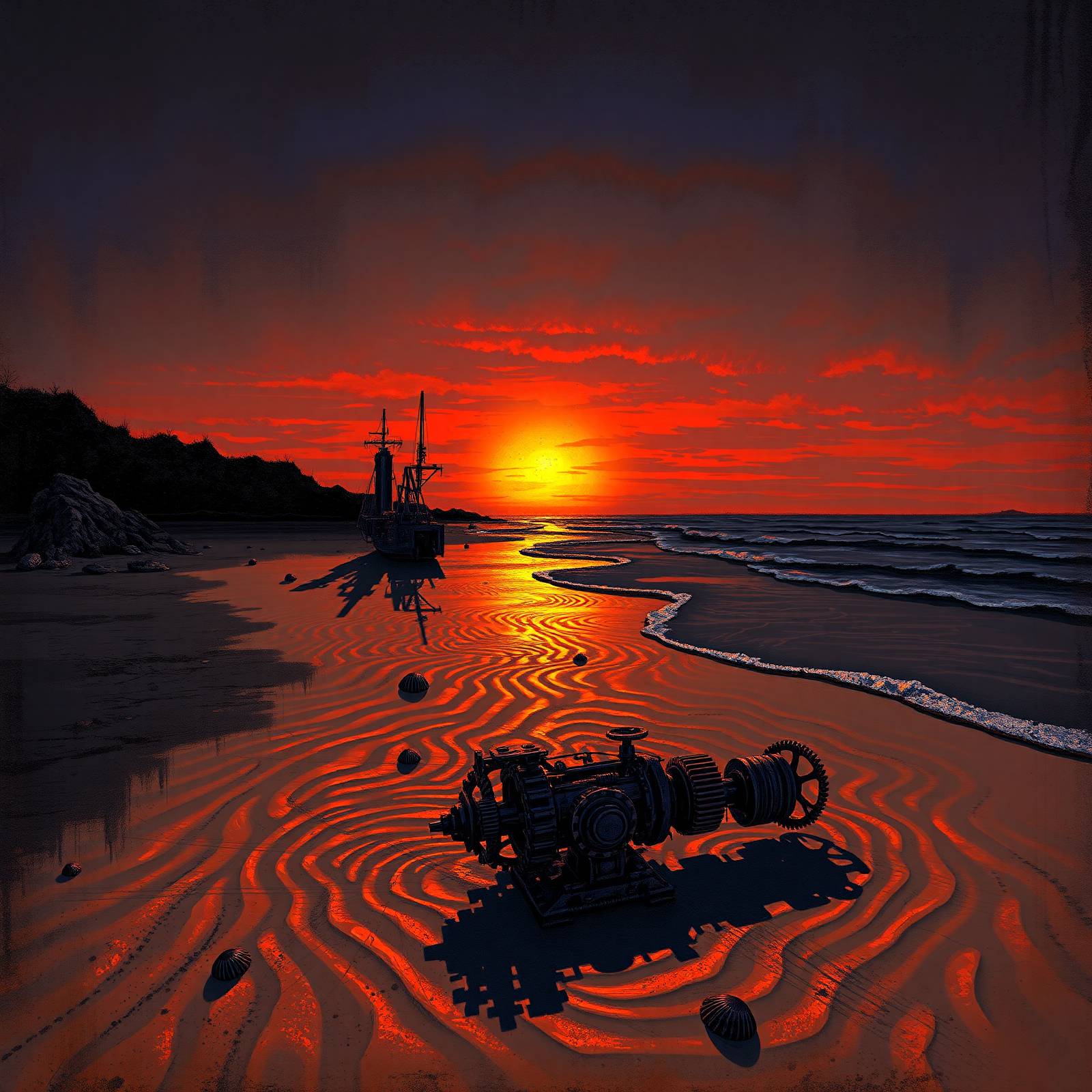 Sunset of the Mechanical Shore view 2