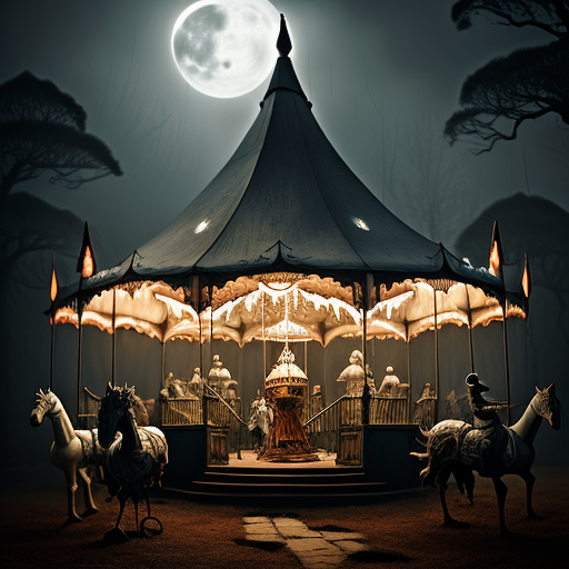 Moonlit Carousel Reverie view 2