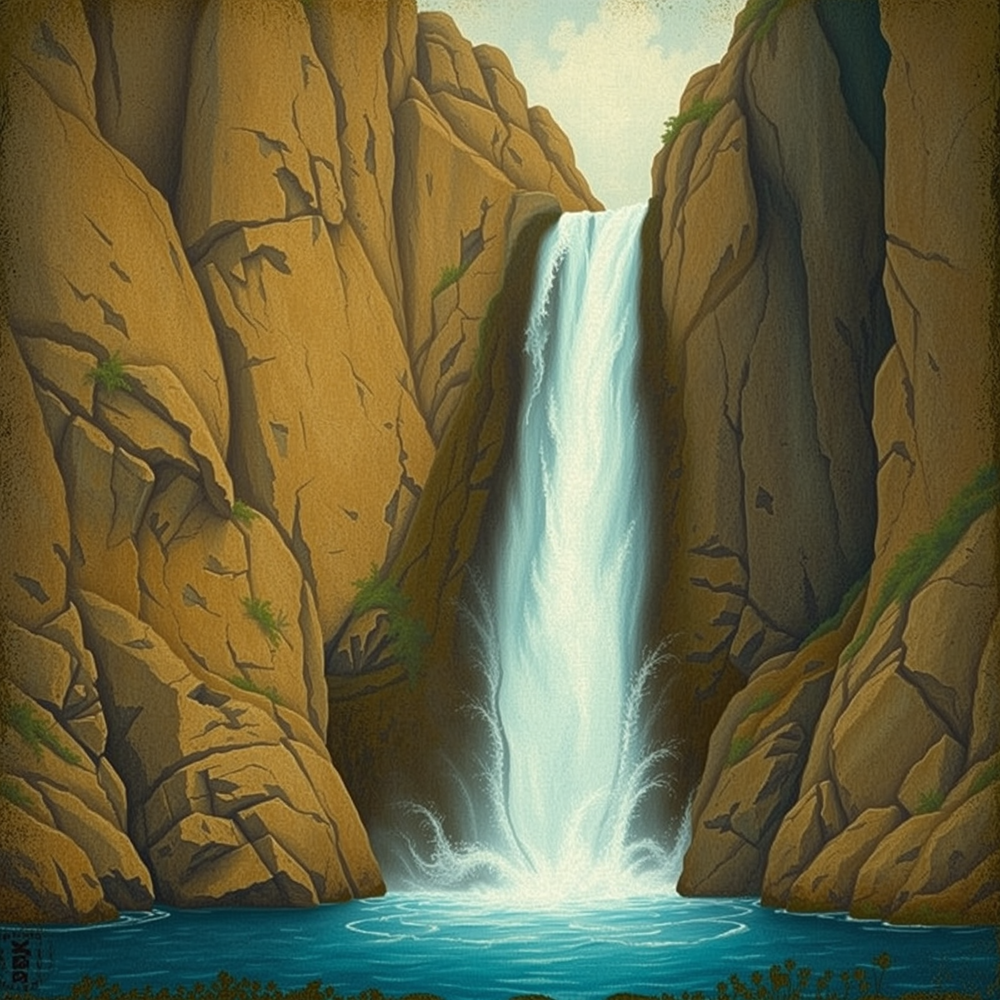 Cascade Between Cliffs view 2
