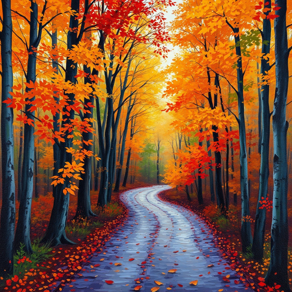 Autumn's Golden Pathway view 2