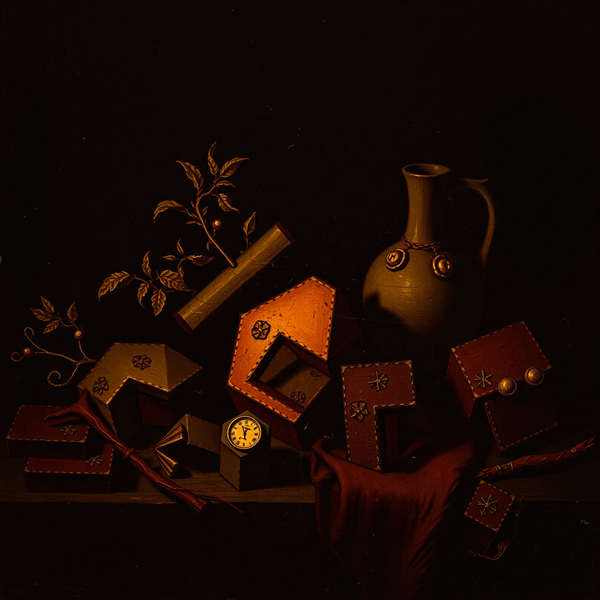 Geometric Still Life with Vase