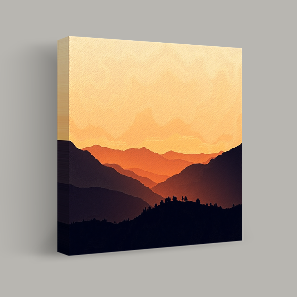 Twilight Over Mountain Ridges view 1