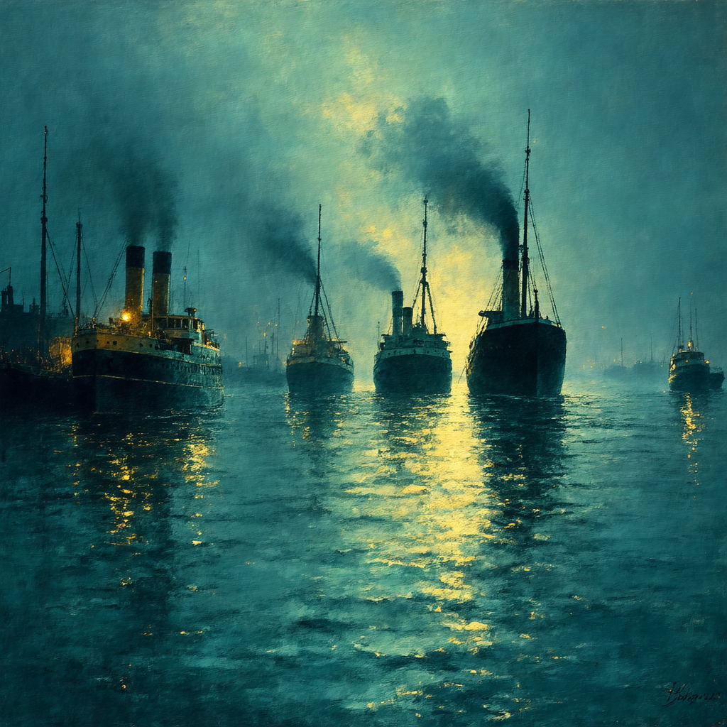 Steamers Before Dawn view 2