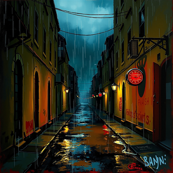 A Rainy Night on Lantern Lane