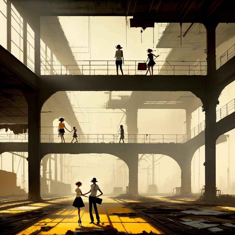 Figures in the Industrial Dawn view 2