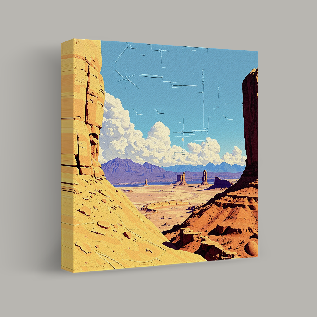 Desert Sculptures Under Azure Skies view 1