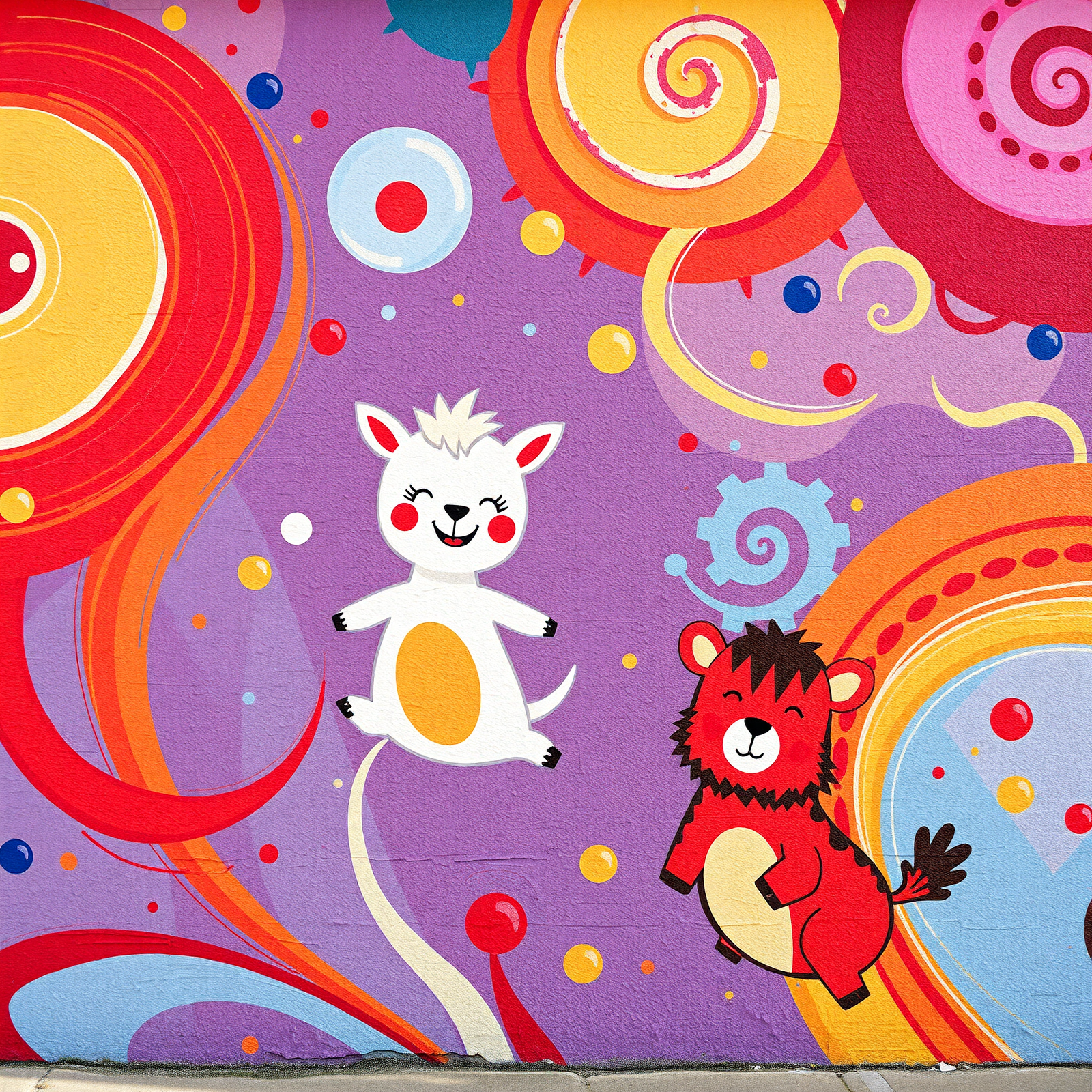 Whimsical Dance of Colors view 2