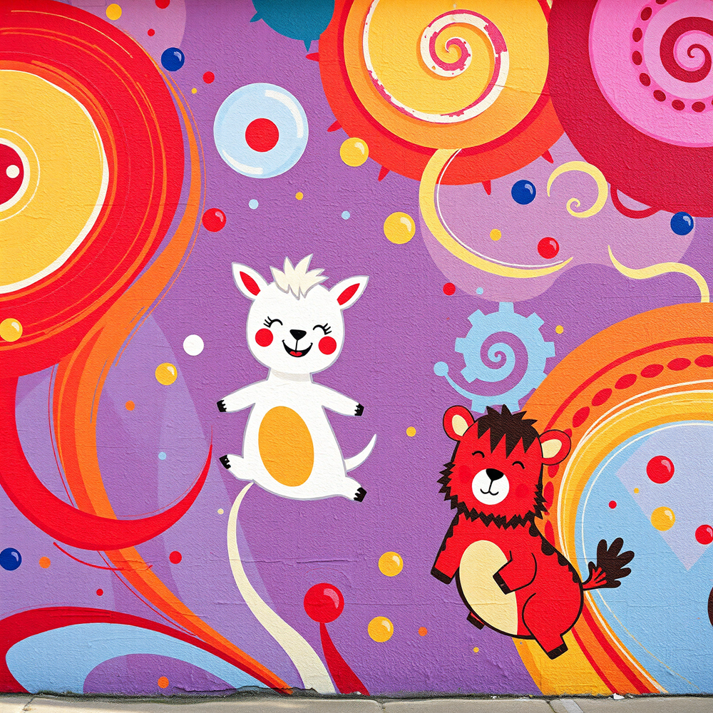 Whimsical Dance of Colors view 2