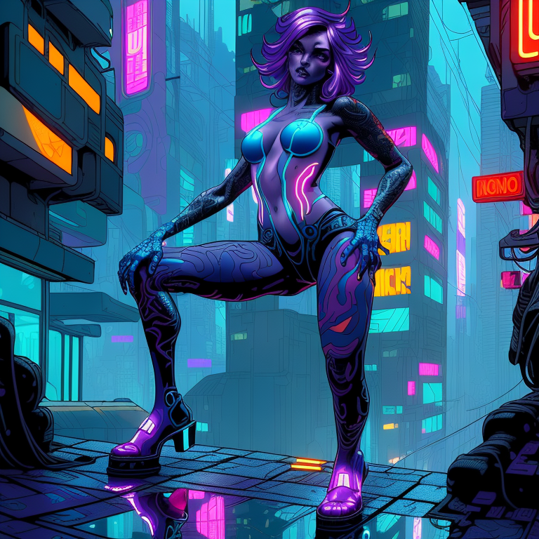 Neon Shadows of Tomorrow view 2