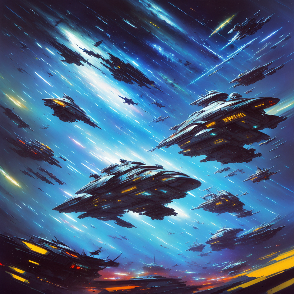 Armada über den Sternenhimmel Ansicht 2