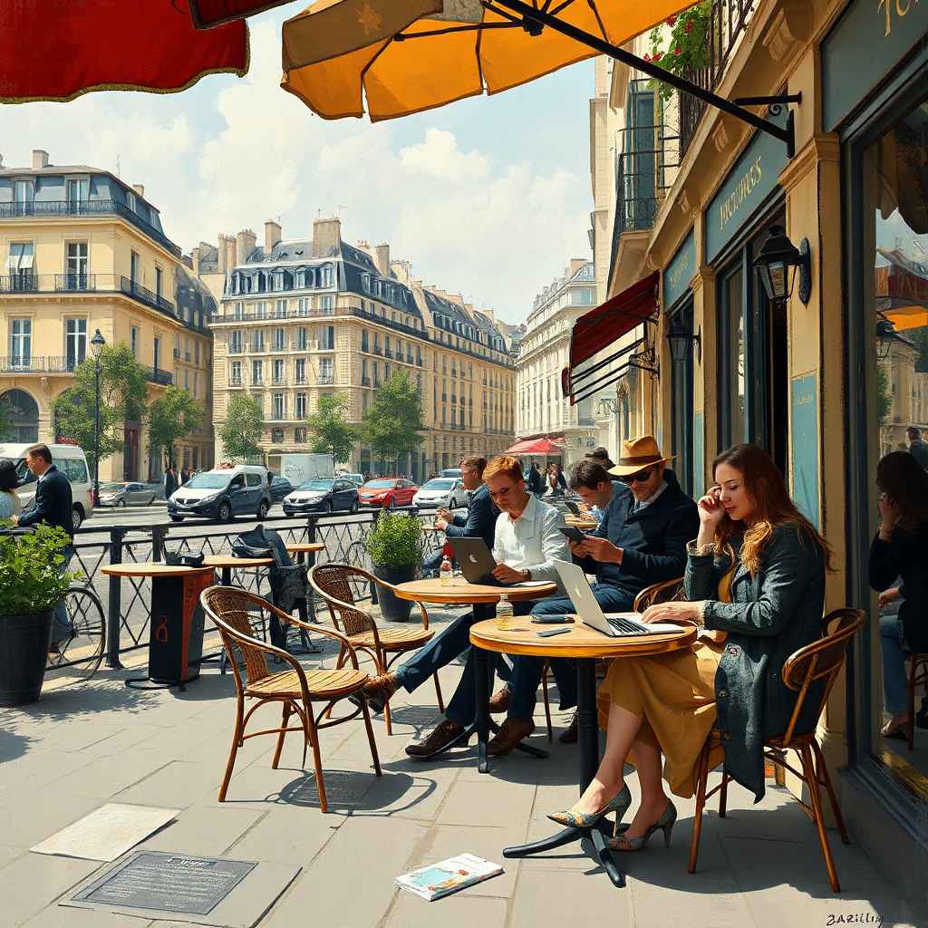 Café Conversations on a Sunny Day view 2