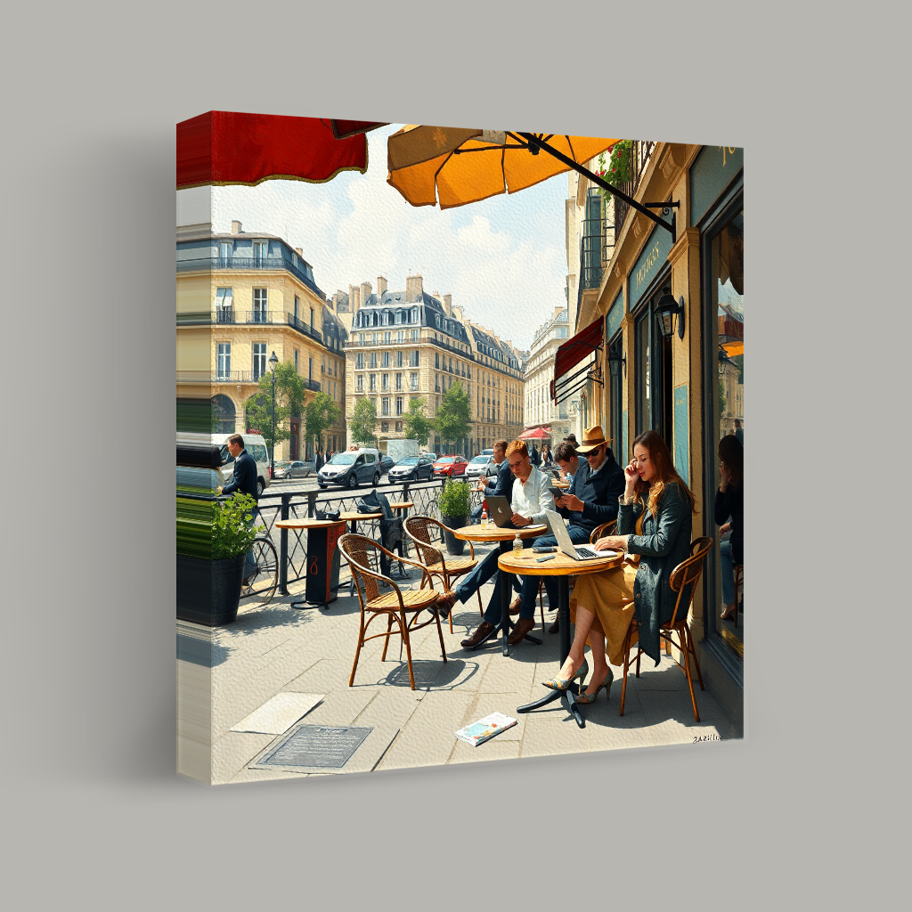 Café Conversations on a Sunny Day view 1