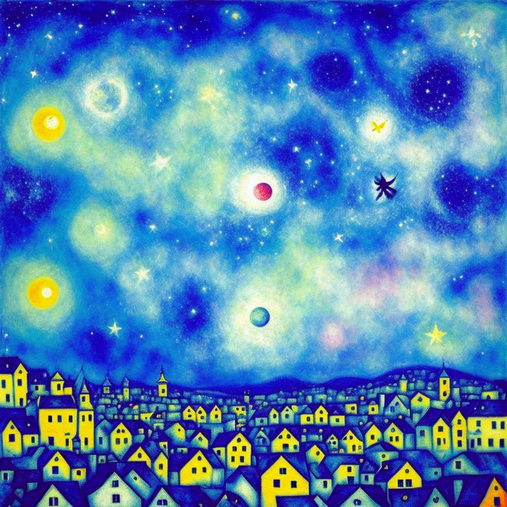 Starlit Whimsy Over the Town view 2